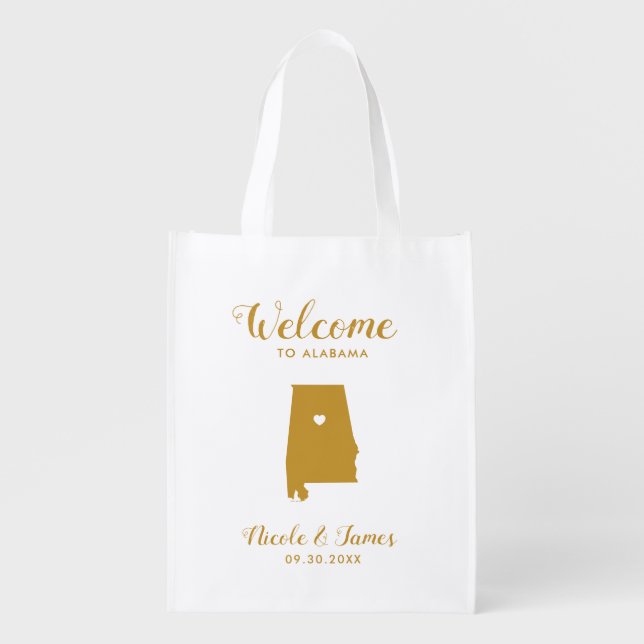 Alabama Destination Wedding Welcome Bag Tote (Front)