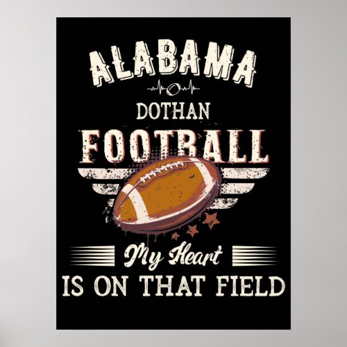 Alabama Dothan American Football Poster