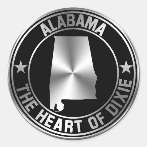 Alabama Emblem Classic Round Sticker
