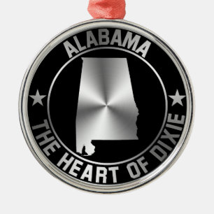 Alabama Emblem Metal Ornament