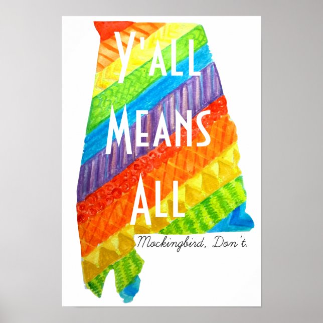 Alabama Equality "Y'all Means All" Matte Print (Front)