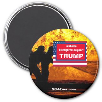 Alabama Firefighters Support TRUMP Fridge Magnet