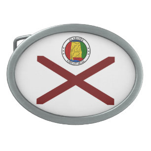 Alabama flag belt buckle