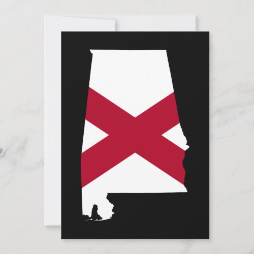 Alabama Flag Colors Personalized Invite