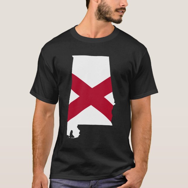 Alabama Flag Colors T-Shirt (Front)