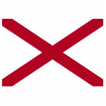 Alabama flag cutout<br><div class="desc">The state flag of Alabama.</div>