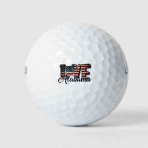 Alabama flag golf balls