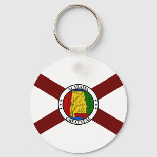Alabama flag keychain
