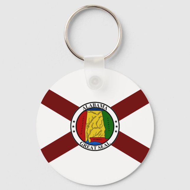 Alabama flag keychain (Front)