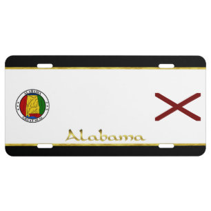 Alabama flag license plate