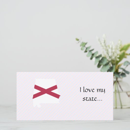 Alabama Flag Map (Standing Front)