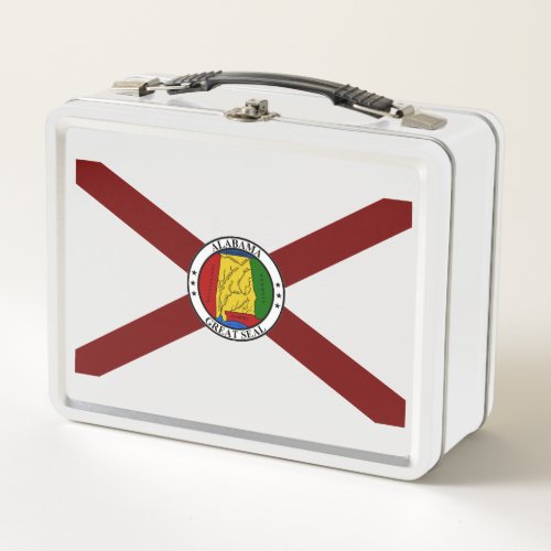 Alabama flag metal lunch box