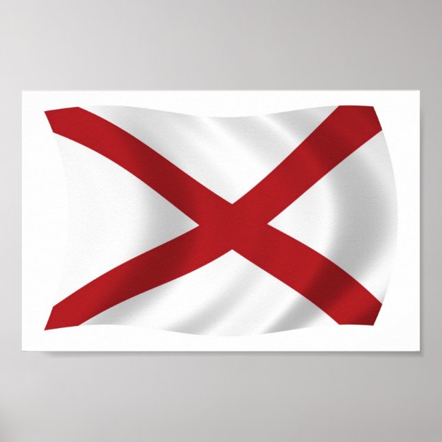 Alabama Flag Poster Print (Front)