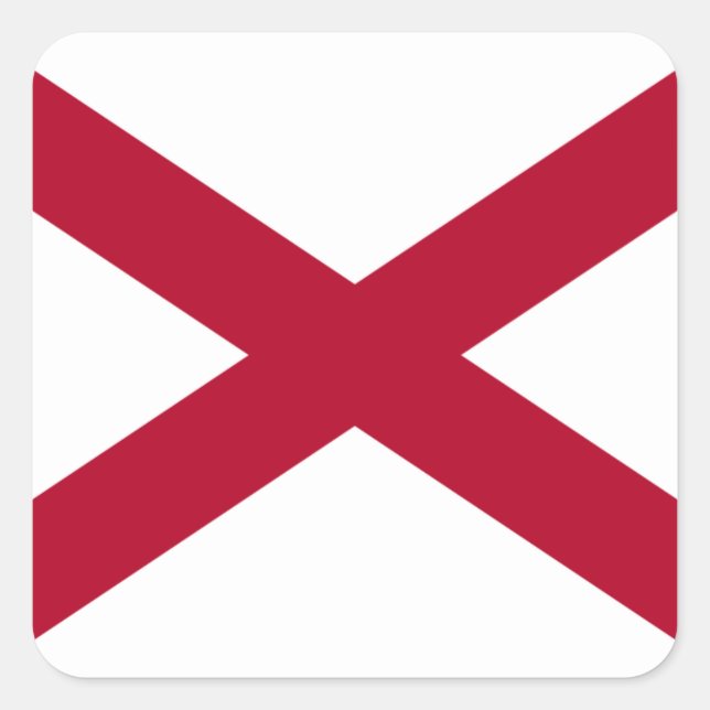 Alabama flag square sticker (Front)
