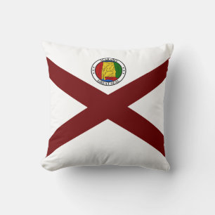 Alabama flag throw pillow