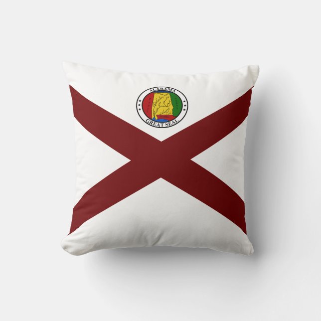 Alabama flag throw pillow (Front)