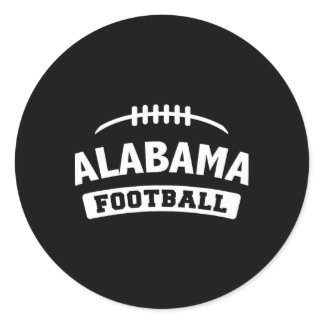 Alabama Footbal  Classic Round Sticker