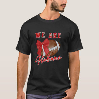 Alabama Football Pretty Coquette Style Bow T-Shirt