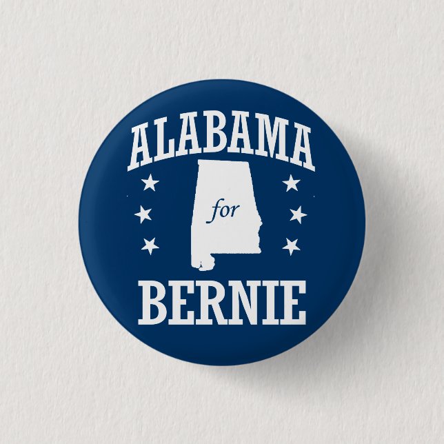ALABAMA FOR BERNIE SANDERS PINBACK BUTTON (Front)