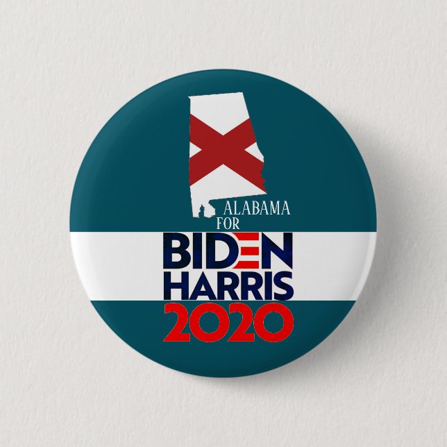 Alabama for Biden Harris 2020 Button (Front)