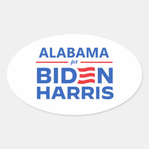 Alabama for Biden Harris Oval Sticker