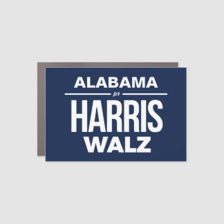 Alabama for Harris Walz Car Magnet