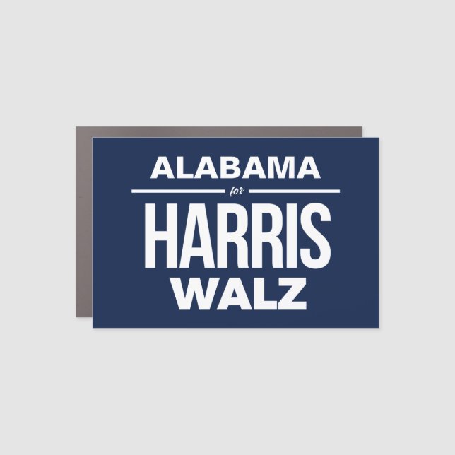 Alabama for Harris Walz Car Magnet (Front)