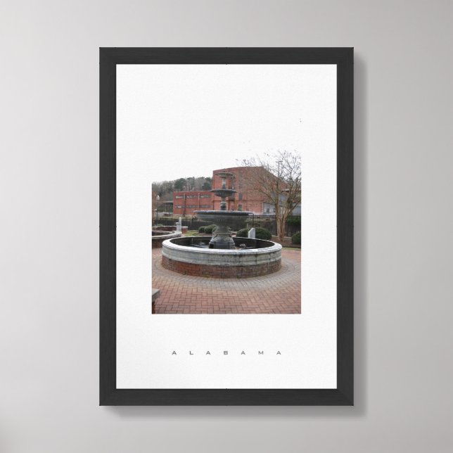 Alabama Fountain Travel Photography Framed Art (Framed Front)