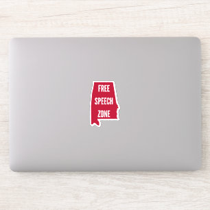 Alabama - Free Speech Zone Sticker