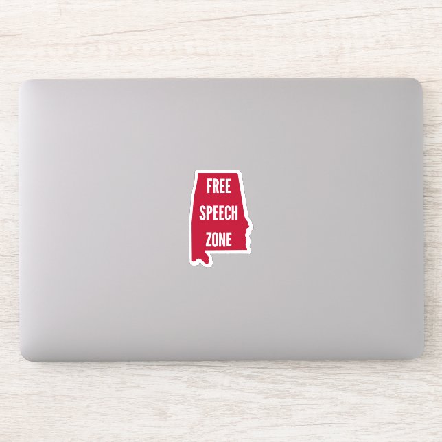 Alabama - Free Speech Zone Sticker (Computer)