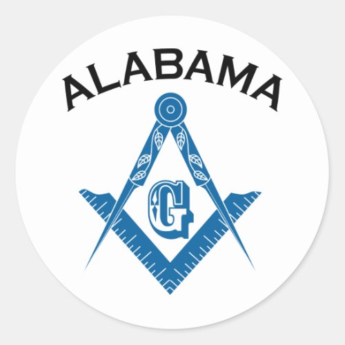 Alabama Freemason Classic Round Sticker