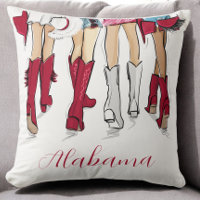Alabama Game Day Cowgirl Fashion Illustration 