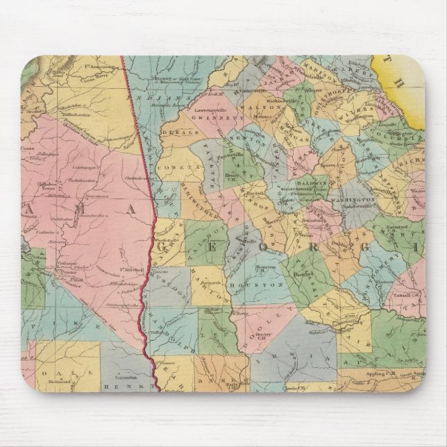 Alabama, Georgia Mouse Pad (Front)