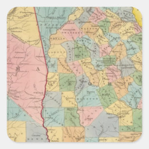 Alabama, Georgia Square Sticker
