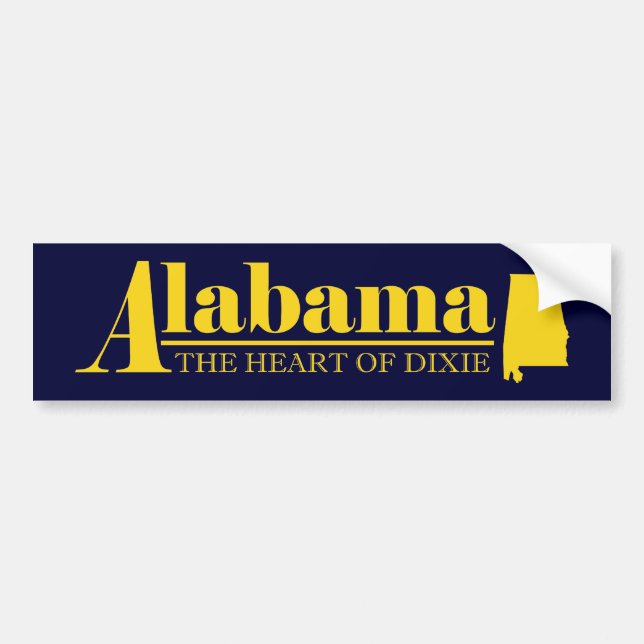 Alabama Gold Bumper Sticker (Front)