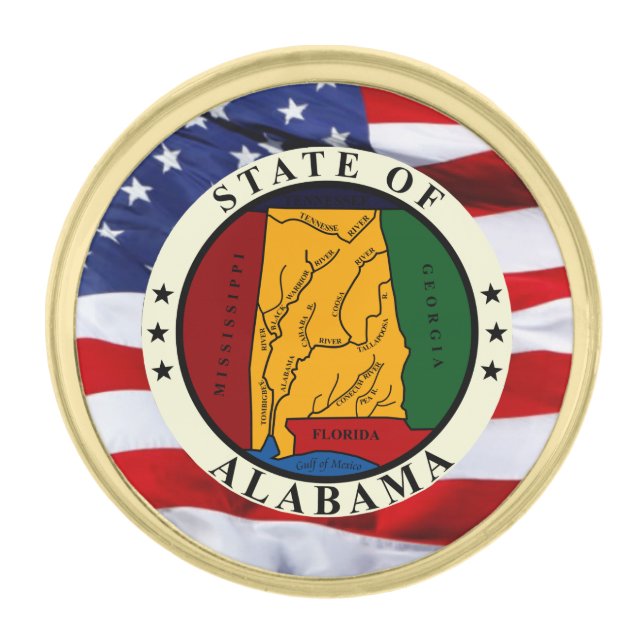 Alabama Great Seal Lapel Pin (Front)