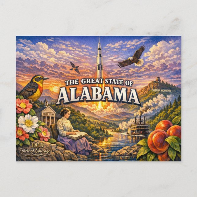 Alabama Greetings Postcard  (Front)
