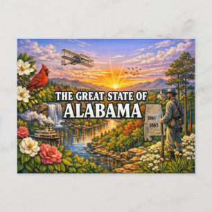 Alabama Greetings Postcard 