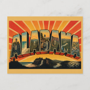 Alabama Gulf Coast Appalachian Foothills Art Postcard