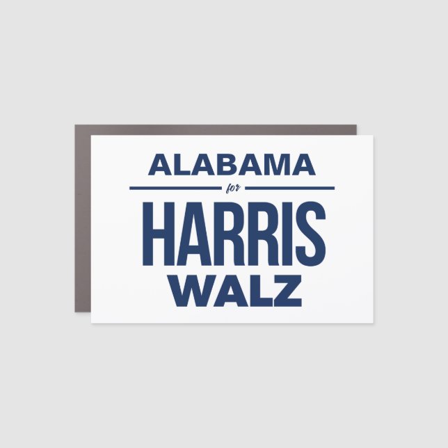Alabama Harris Walz Car Magnet (Front)