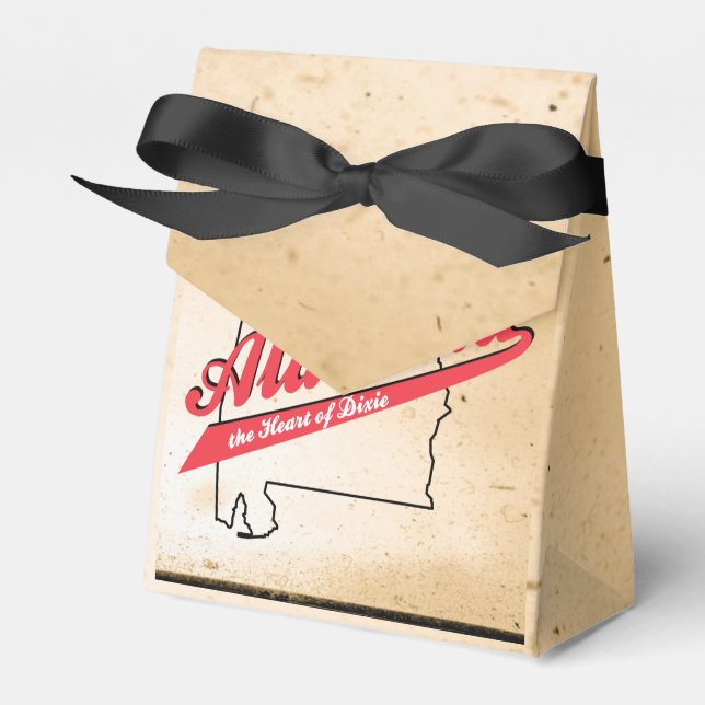 Alabama Heart of Dixie Favor Boxes (Front Side)