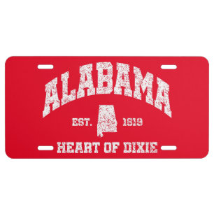 Alabama,Heart of Dixie License Plate