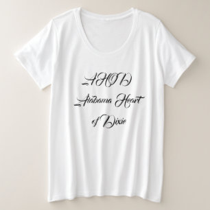 Alabama Heart of Dixie Monogram Plus Size T-Shirt