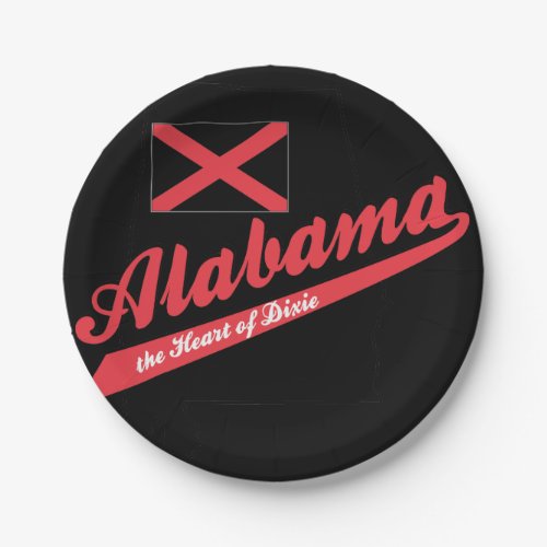 Alabama Heart of Dixie Paper Plates