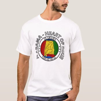 Alabama Heart Of Dixie Shirt by Dollarsworth at Zazzle