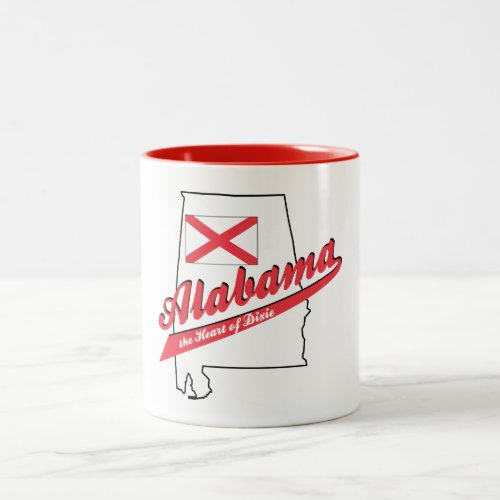 Alabama Heart of Dixie Two_Tone Coffee Mug