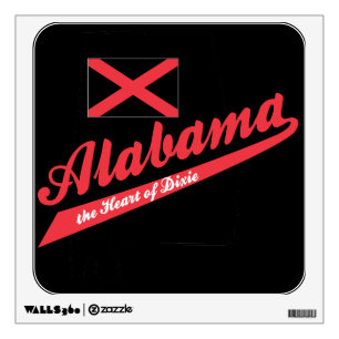 Alabama Heart of Dixie Wall Sticker