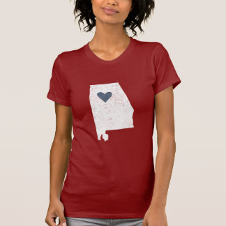 Alabama Heart shirt (white) - Customizable!