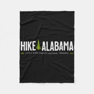 Alabama Hike Little River Canyon Tree Retro Graphi Fleece Blanket
