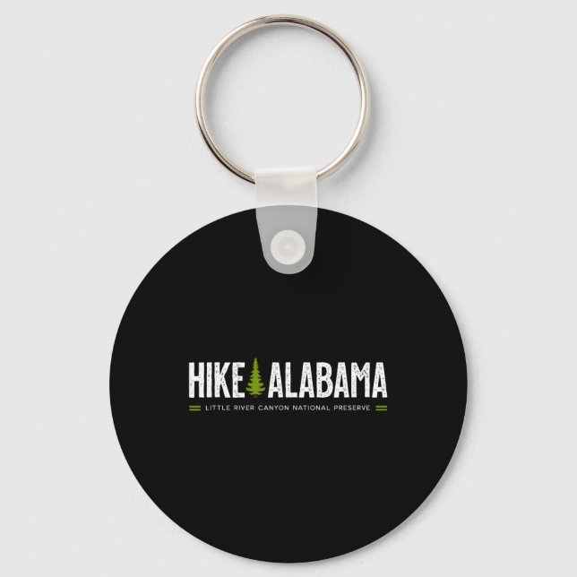 Alabama Hike Little River Canyon Tree Retro Graphi Keychain (Front)